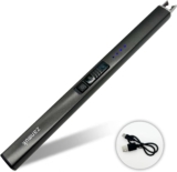 Candle Lighter Electric Lighters – USB Rechargeable Plasma Arc Lighters for Candle (Grey)