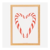 Candy Cane Heart Wall Art
