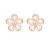 Cangall Rose Gold Flower Stud Earrings with Cubic Zirconia