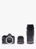 Canon EOS R50 Compact System Camera with RF-S 18-45mm Zoom & 75-300mm Lenses, Double Lens Kit