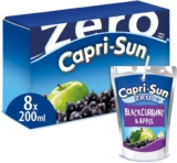 Capri-Sun Zero Blackcurrant & Apple Kids Juice Drink (8 x 200ml), No Added Sugar – Made with Real Fruit Juice – No Preservatives, Artificial Colours, or Flavours – Vegan, Gluten Free