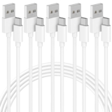Car Carplay Cable for iPhone 16/15, 5 Pack USB to USB C Cable,USB A to USB C for Carplay Type C Cord for iPhone 16/16 Plus/16 Pro/16 Pro Max/15/15 Plus/15 Pro/15 Pro Max Car Charger Cord