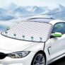 Car Windscreen Cover Frost for Winter Heavy-Duty Ultra Magnets Thick Frost Ice Snow Car Screen Protector with Side Wing Mirror Cover Automotive Sun Shade Fits Most SUV and Various Sizes