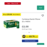 Carlsberg Danish Pilsner 15 X 440 Ml
