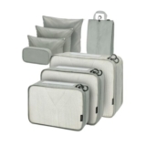 Carttiya 8-Piece Packing Cubes for Suitcase, Light Grey