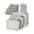 Carttiya 8-Piece Packing Cubes for Suitcase, Light Grey