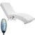 Casaria Chaise Lounge London White with Massage & Heating Function ( White )