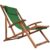 Casaria Green Deck Chair ( Acacia Hard Wood / Upto 160KG )