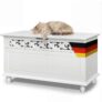 Casaria Lockable White Trunk , Chest and Toy Chest ( Cat not included / 80x40x48cm )