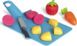 Casdon Joseph Joseph Toys. Chop2Pot. Super Safe Kitchen Playset for Kids with Foldable Chopping Board and Choppable Play Food. For Children Aged 2