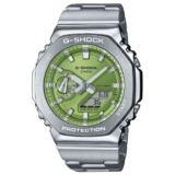 Casio G-Shock Metal Covered 2100 Steel Edition Watch 44mm Green Bracelet GM-2110D-3AER