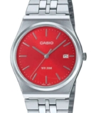 Casio MTP Series Red Dial Mens Watch