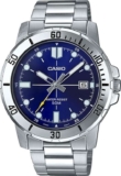 Casio MTP-VD01D-2EV Mens Enticer Stainless Steel Blue Dial Watch via Amazon US