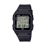 Casio Mens Collection Watch with World Time, LED Illumimator, New Release, Black, Series LF-30W, with voucher