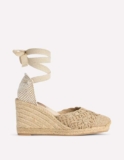 Cassie high wedge espadrille Natural w/Code