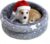 Cat Bed, Washable Cat Bed for Indoor Cats, Soft Plush Faux Fur Dog Bed, Round Pet Bed for Puppy and Kitten(60cm)