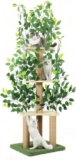 Cat Tree for Climbing, Cat Tree with Leaves for Indoor Cats, Cat Scratching Post Hiding,Scratching and Sleeping