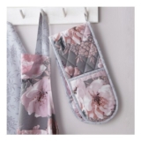 Catherine Lansfield Dramatic Floral Double Oven Glove Grey