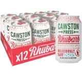 Cawston Press Sparkling Rhubarb Fizzy Drink Blended With Sparkling Water and Pressed Apple Juice (330ml x 12 cans) No Added Sugar
