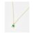 Celeste Moon & Star Green Onyx Inlay Pendant Necklace