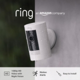 Certified Refurbished Ring Outdoor Camera Battery(Stick Up Cam)HD wireless outdoor Security Cam 1080p Video,Two-Way Talk,Wifi,Works with Alexa Alternative to CCTV30-day free trial of Ring Home