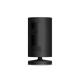Certified Refurbished Ring Stick Up Cam Battery by Amazon HD security camera with Two-Way Talk, Works with Alexa Black
