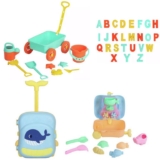 Chad Valley Beach Cart & Accessories Sand and Water Toy £12 / Suitcase Sand & Water Set Toy £9.60 / Alphabet Sand Set Toy £6 – Free C&C