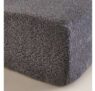 Charcoal Grey Plain Teddy Double Fitted Sheet (free C&C)