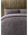 Charcoal Grey Plain Teddy Finish Single Duvet Set (free C&C)