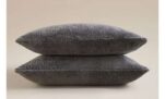 Charcoal Grey Plain Teddy Pillowcase Pair
