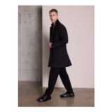 Charcoal Longline Wool Coat