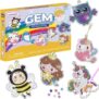 Chengxun Gem Diamond Painting Kits for Girls – 5D Art Craft Kits for Kids, Make Your Own Diamond Keychains – Gifts for Girls & Toddlers (Ages 3-8), Yellow