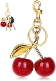 Cherry Bag Charm, Cherry Car Keychain for Women, Versatile Key Ring Sparkling Purse Charms Pendant for Handbag Wallet Car Phone