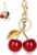 Cherry Bag Charm, Cherry Car Keychain for Women, Versatile Key Ring Sparkling Purse Charms Pendant for Handbag Wallet Car Phone