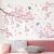 Cherry Blossom Tree Wall Sticker, Floral Birds Wall Art Decals Pink Flower Peel and Stick Flower Wall Stickers for Bedroom Living Room Sofa TV Background Home Wall Decor