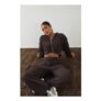 Chocolate Boxy Zip through Hoodie