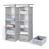 Chostky 2-Pack Hanging Storage Organizer with 2 Removable Drawers