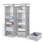 Chostky 2-Pack Hanging Storage Organizer with 2 Removable Drawers
