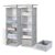 Chostky 2-Pack Hanging Storage Organizer with 2 Removable Drawers