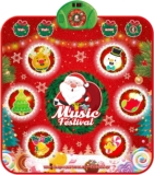 Christmas Dance Mat for Girls Boy,Toy Birthday Presents for 3 4 5 6 7 8 9 10 Year Old Kids Gifts,Light Up Children Music Dancing Game Pad with 5 Game Modes & Wireless Bluetooth,Rechargeable Battery