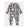 Christmas Navy Stripe Santa Matching Baby Sleepsuit