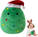 Christmas Tree Stuffed Animal Plush Pillow,Xmas Pillows for Boys Girls,Soft Hugging Pillow Cute Christmas Tree Plush Toy for Kids Birthday Xmas Party Favor Gift,Sofa Bedroom Kids Room Decorations