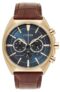Citizen Mens Brown Leather Strap Watch eco drive