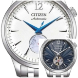 Citizen Mens Mechanical Automatic Open Heart Silver Watch NH9131-73L / NH9131-73A
