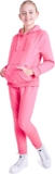 CityComfort Girls Tracksuit Set Neon Hoodie and Jogging Bottoms 2 Piece Loungewear Activewear Kids and Teenagers Tracksuit 5-15 Years