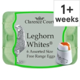 Clarence Court Traditional Leghorn Whites Free Range Eggs 6 Pack – clubcard price