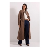 Classic Midi Funnel Neck Coat