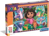 Clementoni Puzzle 104 pieces MAXI, Dora the Explorer, Puzzle for Kids 6 Years, Made in Italy, 25077