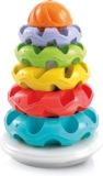 Clementoni- Stacking Rings Baby Toy: 5 Colourful Rings & Textured Surfaces, Develops Motor Skills & Sensory Play (10 months)