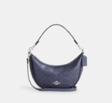 Coach Aria Shoulder Bag In Signature Canvas – Navy / Silver